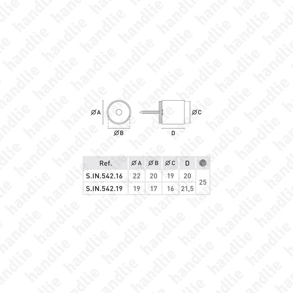 S.IN.542 - Lateral support for rail - Stainless Steel