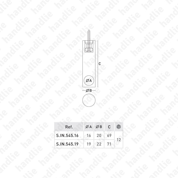 S.IN.545 - Lateral support for rail - Stainless Steel