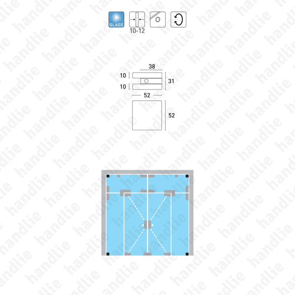 SIV.110 - Corner connector - Glass doors