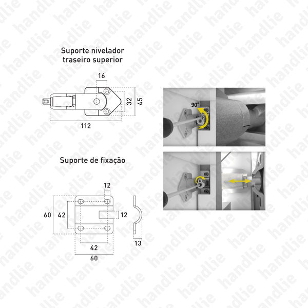 SNM.1001/02/03 - Cabinet hangers for large suspended cabinets