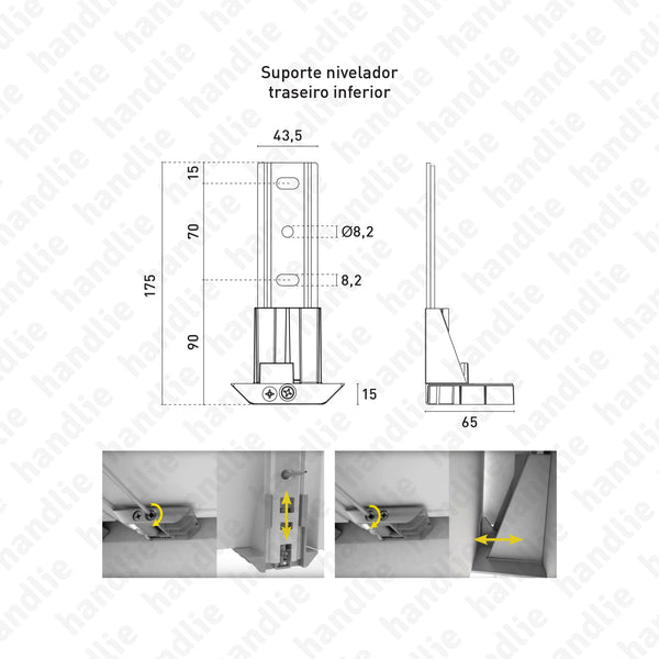 SNM.1001/02/03 - Cabinet hangers for large suspended cabinets
