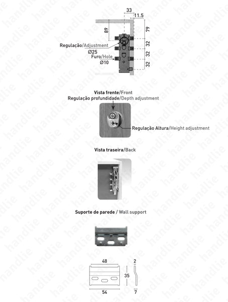 SNM.5412 - Concealed cabinet hanger