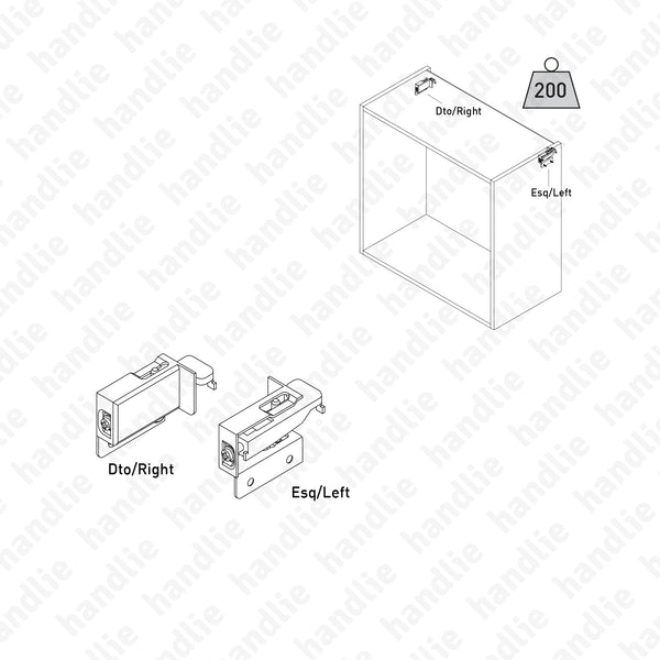 SNM.SH.25 - Cabinet hanger Right/Left - 200kg | GRASS