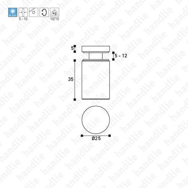 SV.7019 - Wall/ glass support