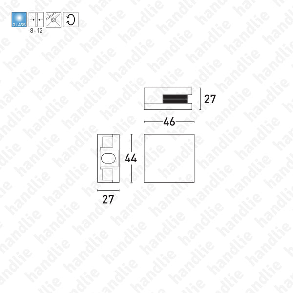 SV.7203 - Wall/ glass clamp
