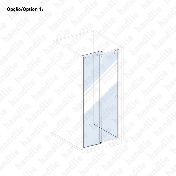 SV-I45 - Track and rollers kit for passage sliding glass doors - Up to 45Kg - STAINLESS STEEL | SAHECO