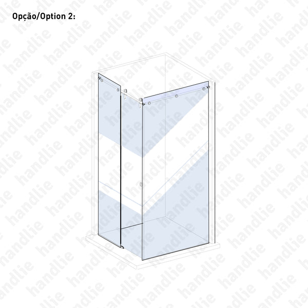 SV-I45 - Track and rollers kit for passage sliding glass doors - Up to 45Kg - STAINLESS STEEL | SAHECO