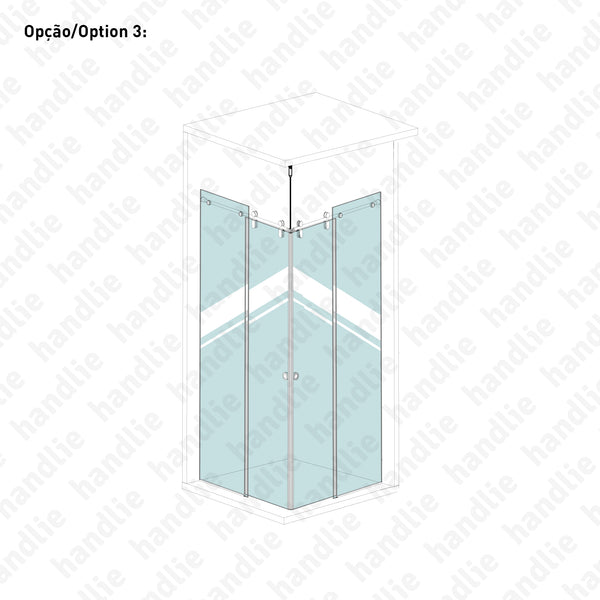 SV-I45 - Track and rollers kit for passage sliding glass doors - Up to 45Kg - STAINLESS STEEL | SAHECO