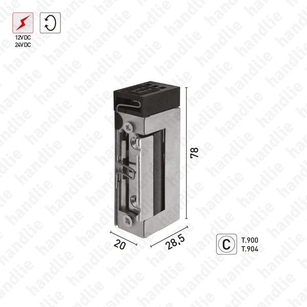 T.1761 - Electric mortise latch
