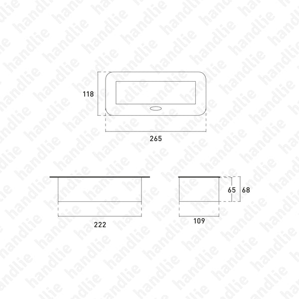TE.287 - Horizontal built-in power outlet
