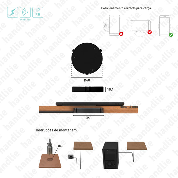 TE.378 - Concealed wireless charger