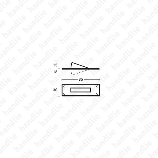TP.200 - Door holder with spring - Brass