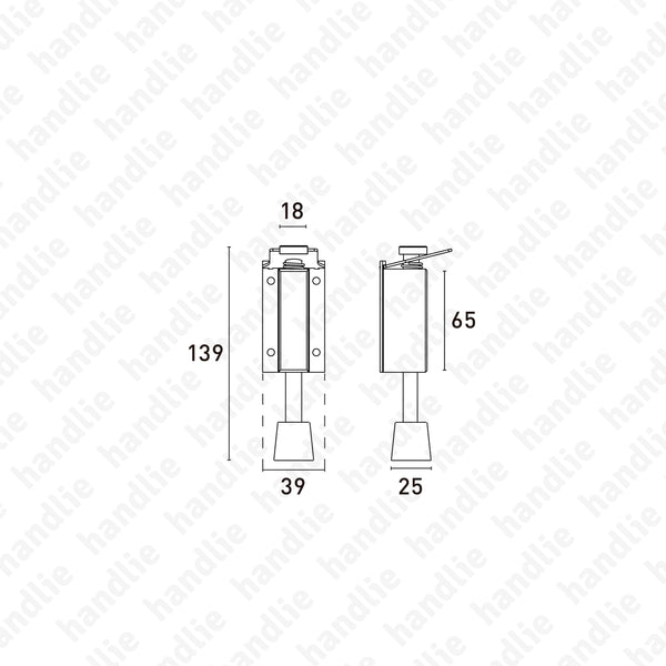 TP.IN.8128 - Foot operated door holder - STAINLESS STEEL