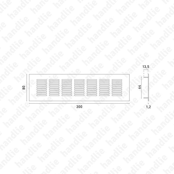 V.3027 - Ventilation grill - Aluminium