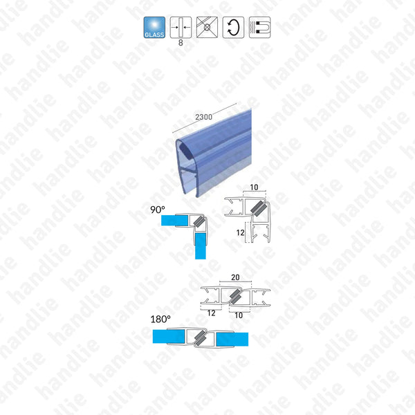 V.408P - Magnetic glass seal pair - 90/180º
