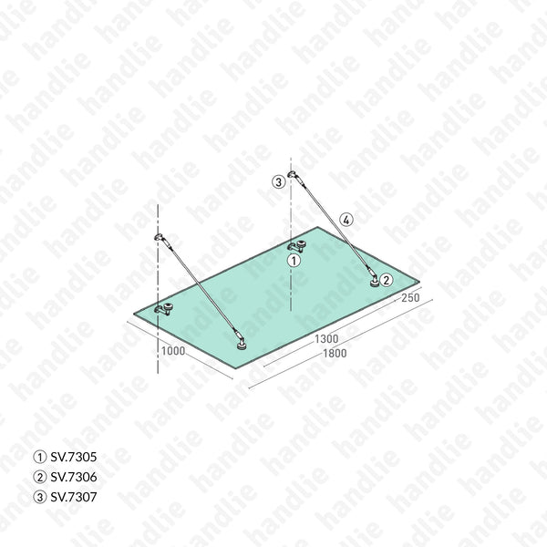SV.7306 - Support for glass canopy